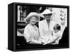 Queen Mother with Princess Diana and Prince William in an open carriage-null-Framed Stretched Canvas