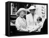 Queen Mother with Princess Diana and Prince William in an open carriage-null-Framed Stretched Canvas