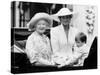 Queen Mother with Princess Diana and Prince William in an open carriage-null-Stretched Canvas