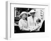 Queen Mother with Princess Diana and Prince William in an open carriage-null-Framed Photographic Print