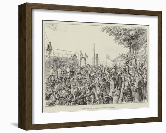 Queen Natalie of Servia Arriving at Belgrade-Johann Nepomuk Schonberg-Framed Giclee Print