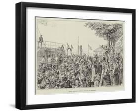 Queen Natalie of Servia Arriving at Belgrade-Johann Nepomuk Schonberg-Framed Giclee Print