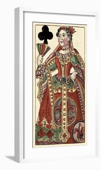 Queen of Clubs (Bauern Hochzeit Deck)-Andreas Benedictus Gobl-Framed Art Print