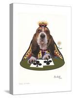 Queen of Clubs-Jenny Newland-Stretched Canvas