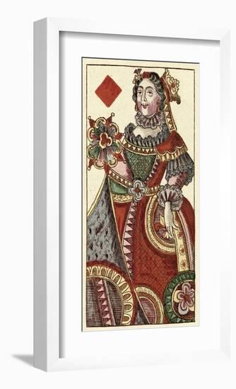 Queen of Diamonds (Bauern Hochzeit Deck)-Andreas Benedictus Gobl-Framed Art Print