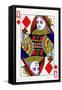 Queen of Diamonds from a deck of Goodall & Son Ltd. playing cards, c1940-Unknown-Framed Stretched Canvas