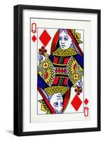 Queen of Diamonds from a deck of Goodall & Son Ltd. playing cards, c1940-Unknown-Framed Giclee Print