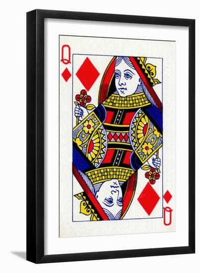 Queen of Diamonds from a deck of Goodall & Son Ltd. playing cards, c1940-Unknown-Framed Giclee Print