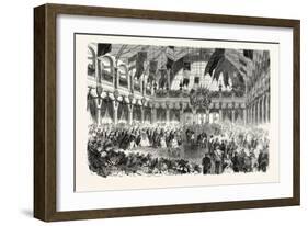 Queen of England Arriving at the Railway of Strasbourg, France. Queen Victoria. 1855-null-Framed Giclee Print