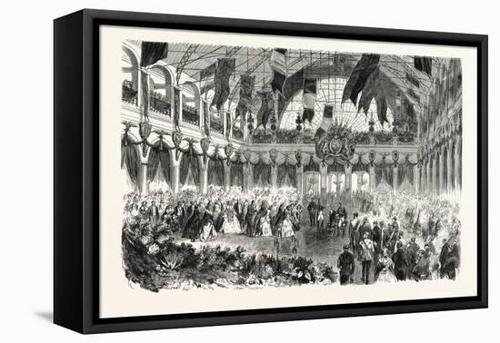 Queen of England Arriving at the Railway of Strasbourg, France. Queen Victoria. 1855-null-Framed Stretched Canvas