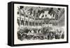 Queen of England Arriving at the Railway of Strasbourg, France. Queen Victoria. 1855-null-Framed Stretched Canvas