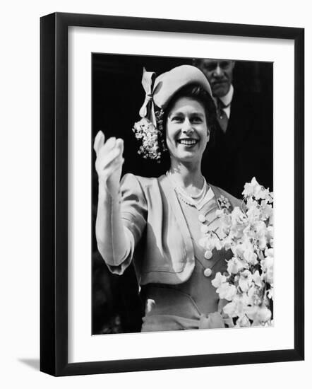 Queen of England Princess Elizabeth, Buckingham Palace, London, England, October, 1947-null-Framed Photo