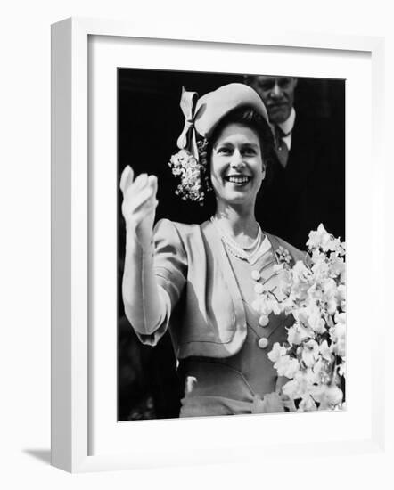 Queen of England Princess Elizabeth, Buckingham Palace, London, England, October, 1947-null-Framed Photo