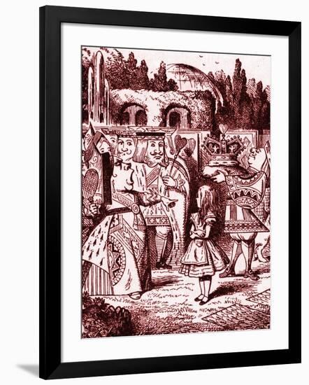 Queen of Hearts demands-John Tenniel-Framed Giclee Print