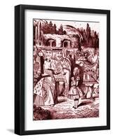 Queen of Hearts demands-John Tenniel-Framed Giclee Print