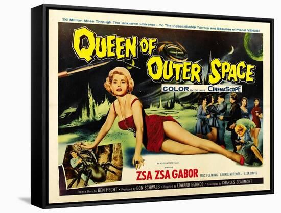 Queen of Outer Space, Zsa Zsa Gabor, 1958-null-Framed Stretched Canvas