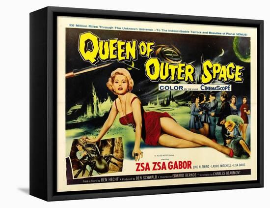 Queen of Outer Space, Zsa Zsa Gabor, 1958-null-Framed Stretched Canvas