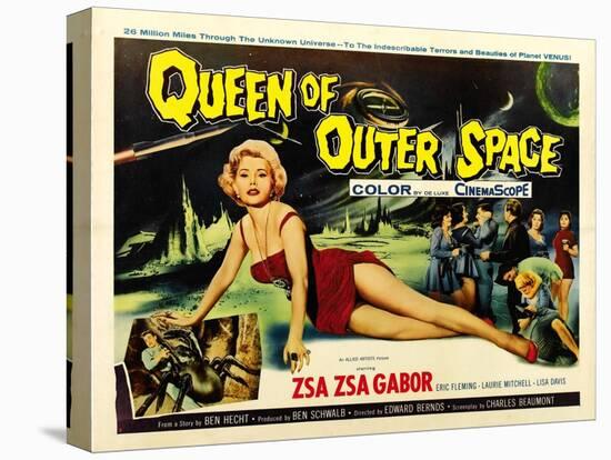 Queen of Outer Space, Zsa Zsa Gabor, 1958-null-Stretched Canvas