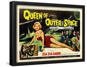 Queen of Outer Space, Zsa Zsa Gabor, 1958-null-Framed Poster