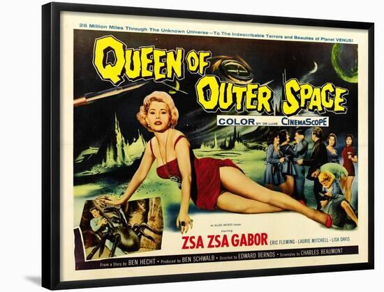 Queen of Outer Space, Zsa Zsa Gabor, 1958-null-Framed Poster