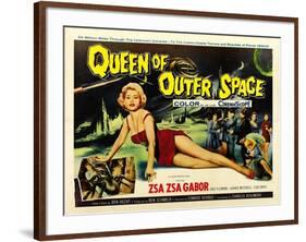 Queen of Outer Space, Zsa Zsa Gabor, 1958-null-Framed Poster