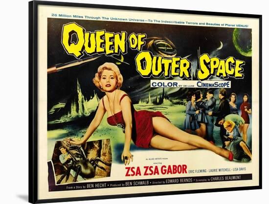 Queen of Outer Space, Zsa Zsa Gabor, 1958-null-Framed Poster