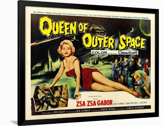 Queen of Outer Space, Zsa Zsa Gabor, 1958-null-Framed Poster