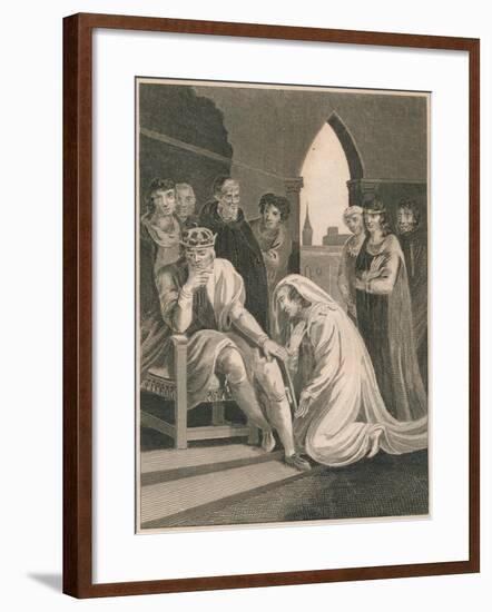 Queen of Richard II, Interceeding for the Life of Simon Burley, 1388-T Cook-Framed Giclee Print