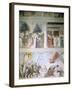 Queen of Sheba Worshipping the Wood of the True Cross, Reception of Sheba by King Solomon-Piero della Francesca-Framed Giclee Print
