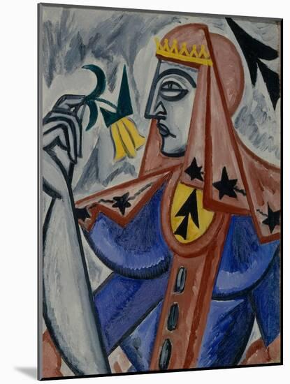 Queen of Spades, 1913-1914-Olga Vladimirovna Rozanova-Mounted Giclee Print