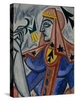 Queen of Spades, 1913-1914-Olga Vladimirovna Rozanova-Stretched Canvas