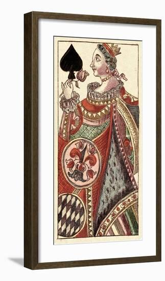 Queen of Spades (Bauern Hochzeit Deck)-Andreas Benedictus Gobl-Framed Art Print