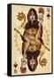 Queen of Spades - Playing Card-Lantern Press-Framed Stretched Canvas