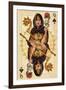 Queen of Spades - Playing Card-Lantern Press-Framed Art Print