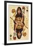 Queen of Spades - Playing Card-Lantern Press-Framed Art Print