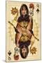 Queen of Spades - Playing Card-Lantern Press-Mounted Art Print