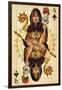 Queen of Spades - Playing Card-Lantern Press-Framed Art Print