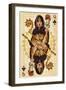 Queen of Spades - Playing Card-Lantern Press-Framed Art Print