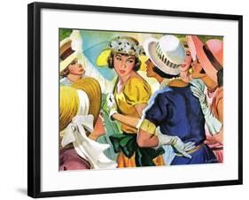 Queen of the Ball  - Saturday Evening Post "Leading Ladies", August 19, 1950 pg.31-Roy Prince-Framed Giclee Print