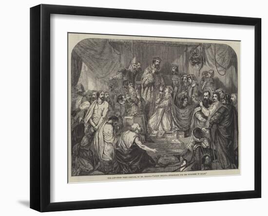 Queen Philippa Interceding for the Burgesses of Calais-Henry Courtney Selous-Framed Giclee Print