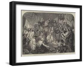 Queen Philippa Interceding for the Burgesses of Calais-Henry Courtney Selous-Framed Giclee Print