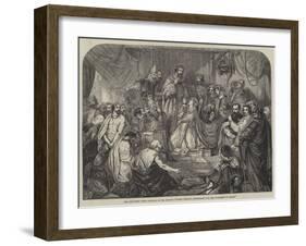 Queen Philippa Interceding for the Burgesses of Calais-Henry Courtney Selous-Framed Giclee Print