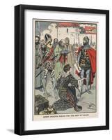 Queen Philippa Pleads for the Men of Calais, 1346-null-Framed Giclee Print