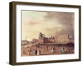 Queen's Palace, St. James's Park, from Ackermann's "Microcosm of London"-Thomas Rowlandson-Framed Giclee Print