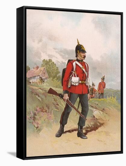 Queen's Regiment-G.d. Giles-Framed Stretched Canvas