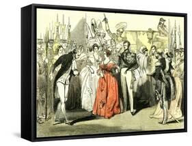 Queen's Visit to the Opera House 1846, London-null-Framed Stretched Canvas