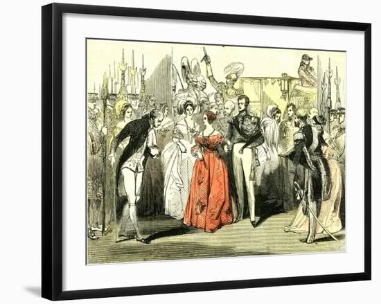 Queen's Visit to the Opera House 1846, London-null-Framed Giclee Print