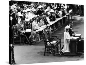 Queen Silver Jubilee at St Pauls Cathederal-null-Stretched Canvas