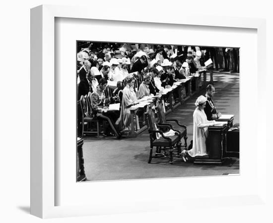 Queen Silver Jubilee at St Pauls Cathederal-null-Framed Photographic Print