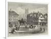 Queen-Square, Wolverhampton, with Statue of the Late Prince Consort-null-Framed Giclee Print